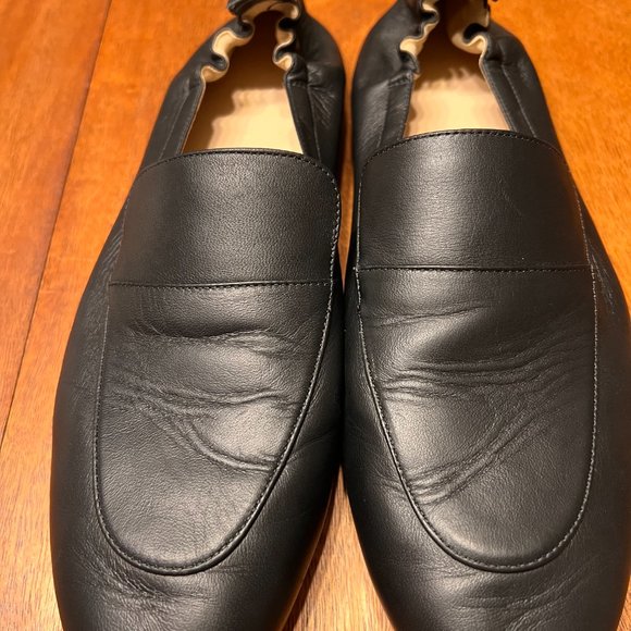 Everlane Day Loafer sz 10 Black flat Career Stretch back minimalist - Picture 2 of 4